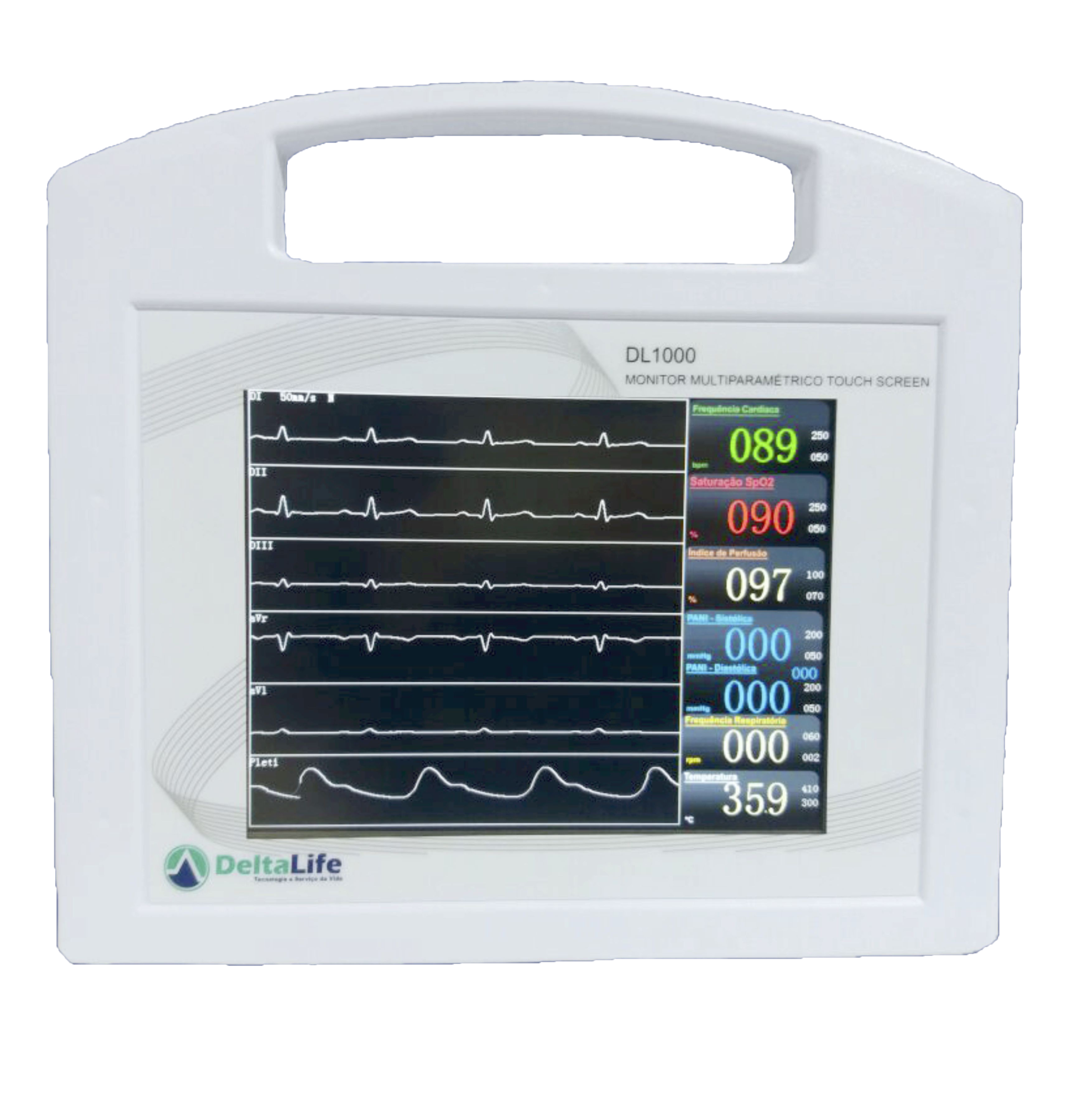 DL1000 - Monitor Multiparamétrico Touch Screen (Veterinário)